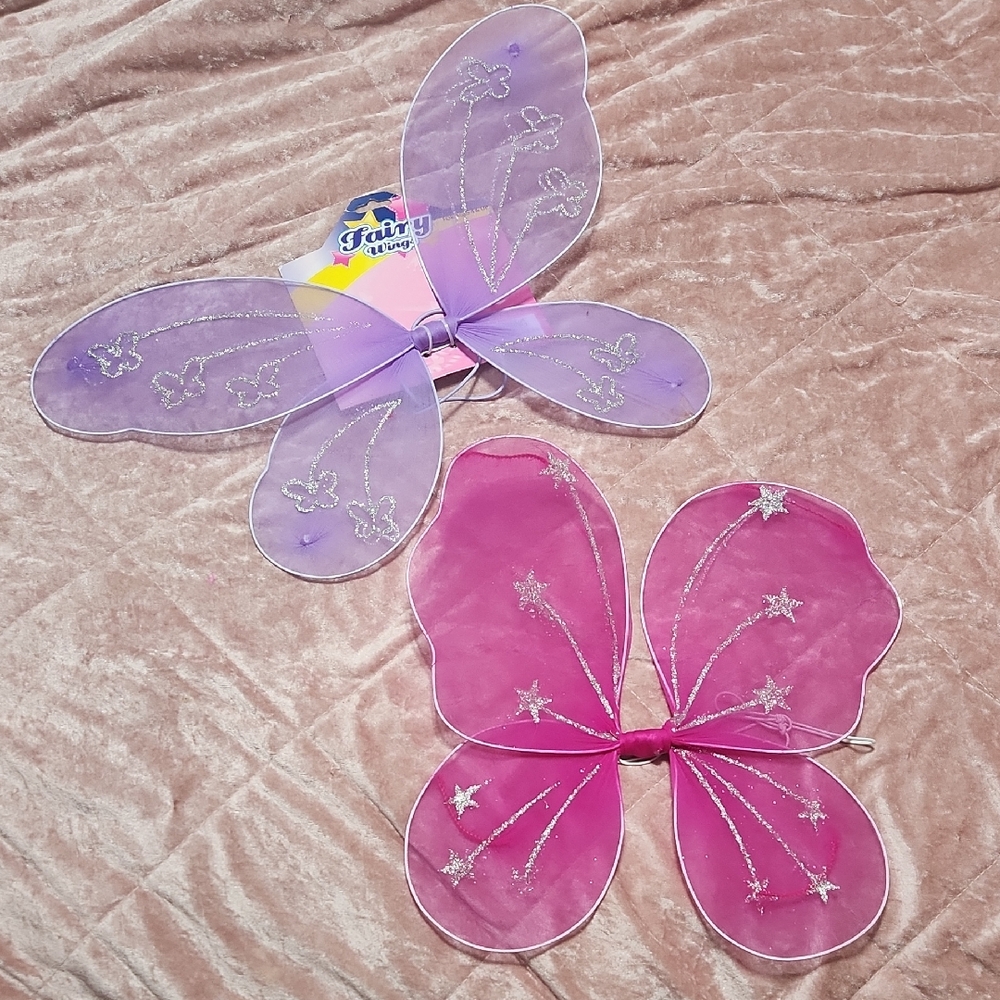 Pink and Purple Kids Fairy Wings For Ages 4 And Up.